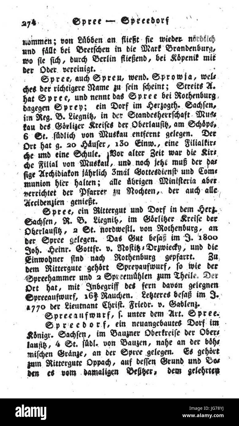 Sprey - Vollständiges Staats- Post- und Zeitungs-Lexikon von Sachsen Bd 11 Stock Photo