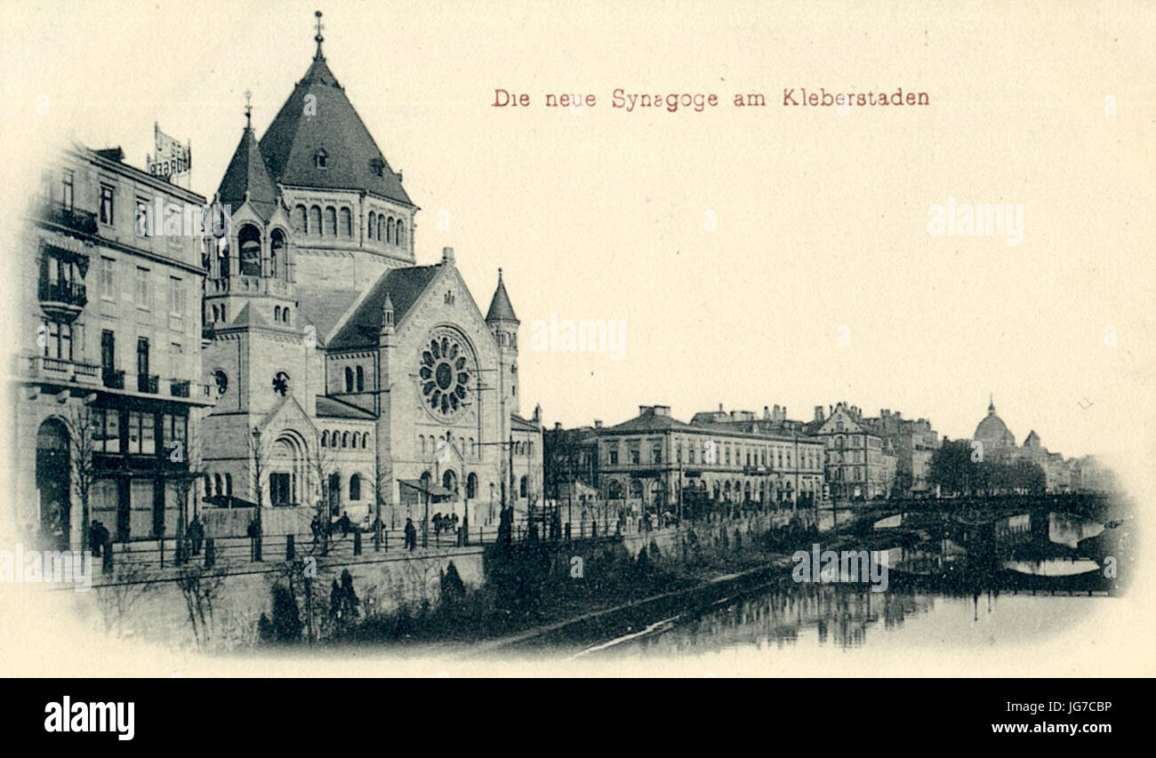 Strasbourg synagogue quai Kléber panorama 1898-1940 Stock Photo - Alamy