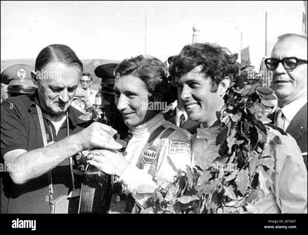 Targa Florio 1970 - John Wyer Jo Siffert and Brian Redman 28from left29 Stock Photo