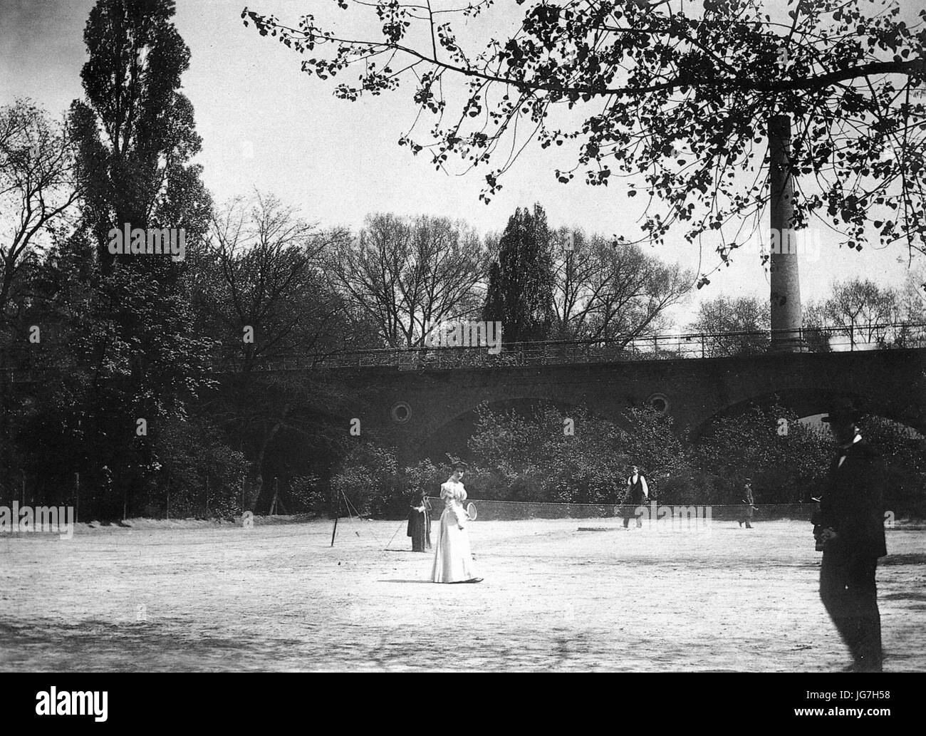 Tennis court in the Tiergarten, Berlin 1900 Stock Photo Alamy