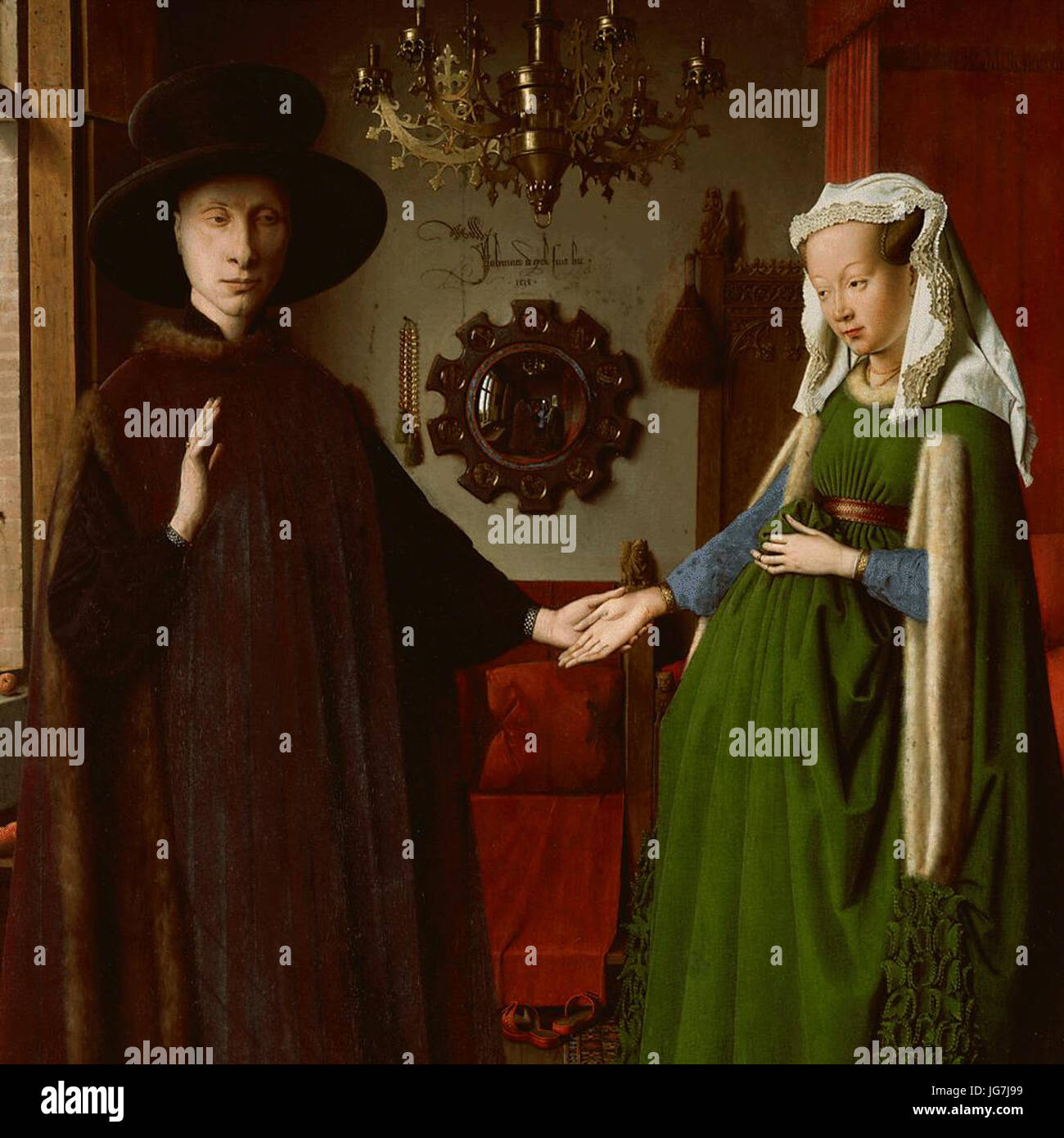 The Arnolfini Portrait, détail (1 Stock Photo - Alamy