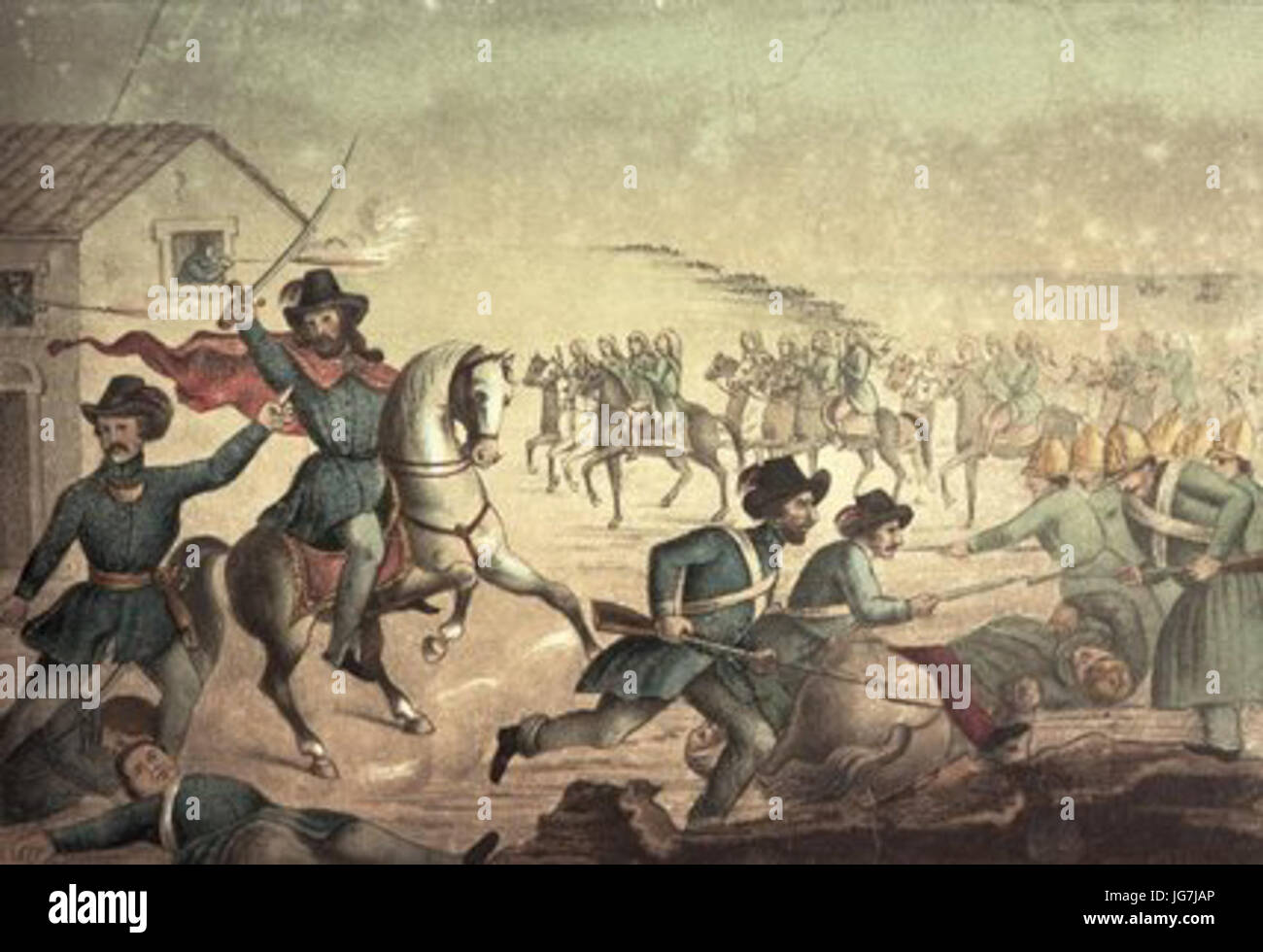 The Battle of Sant Antonio Uruguay in which Garibaldi participated in