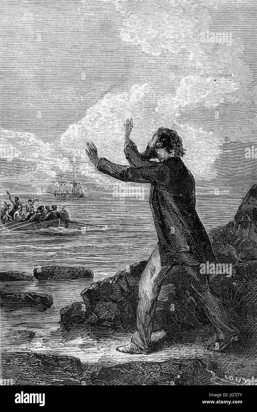 'The Children of Captain Grant' by Édouard Riou 171 Stock Photo - Alamy