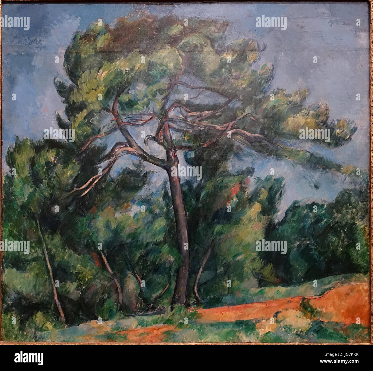 The Great Pine by Paul Cezanne, 1890-1896, oil on canvas - Museu de Arte de São Paulo - DSC07139 Stock Photo