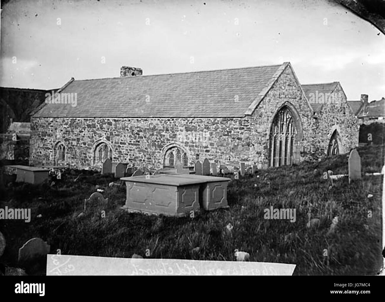 The old church Aberdaron NLW336 61 Stock Photo Alamy
