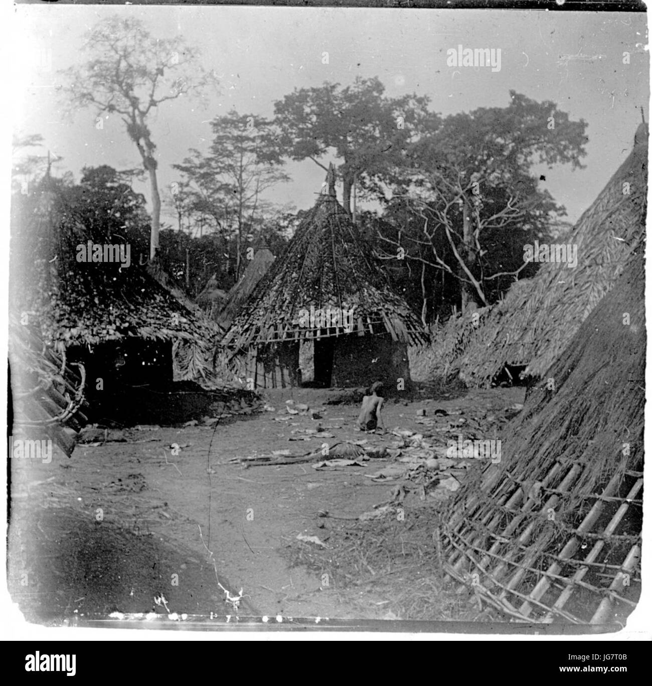 This historical image depicts the aftermath of combat following Samory ...