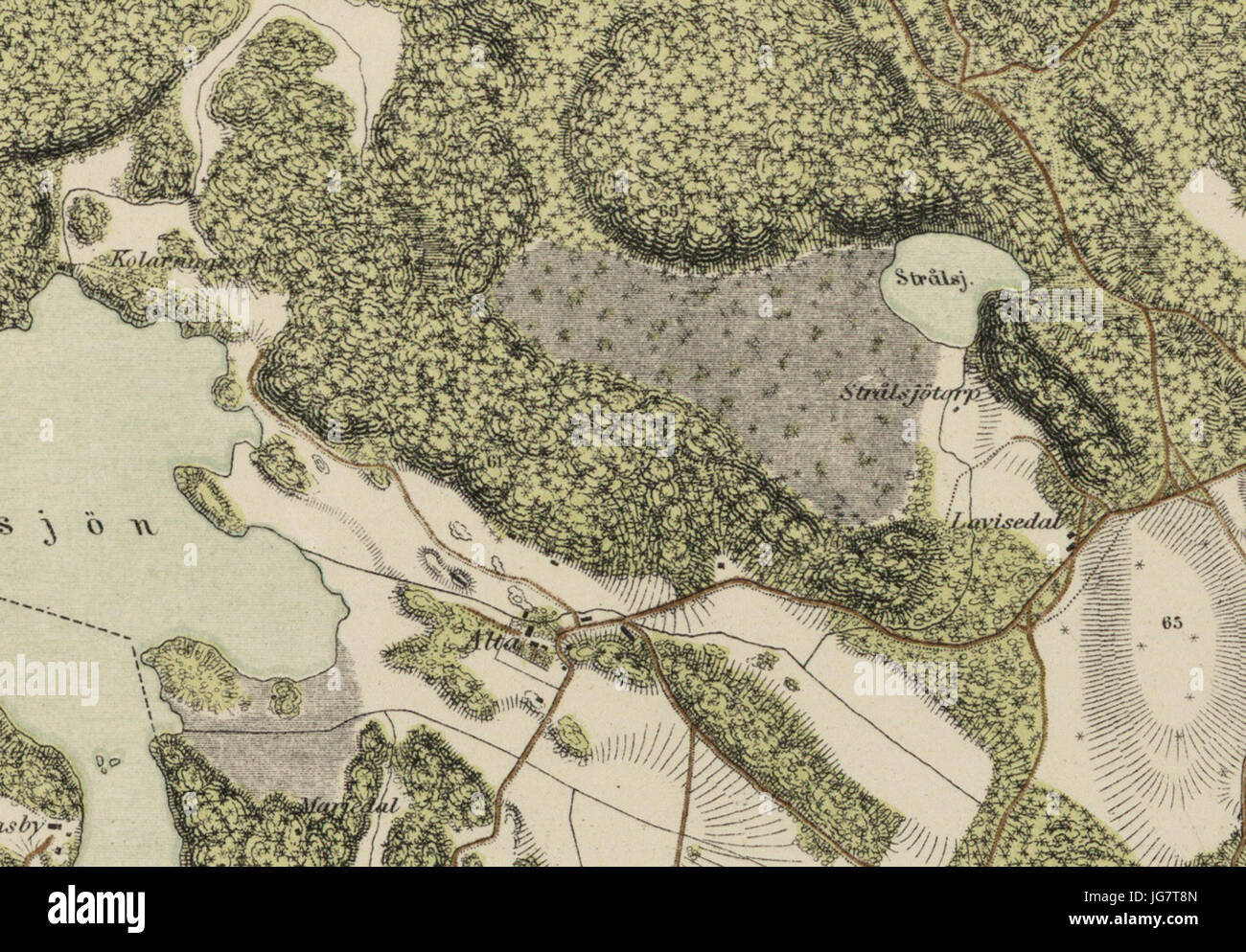 Trakten omkring Stockholm 1861 (Älta Stock Photo - Alamy