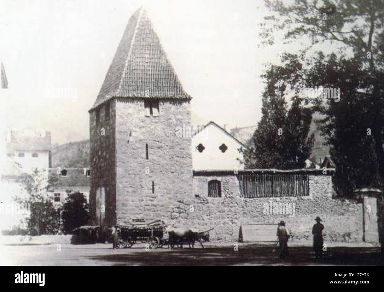 Ultener Tor eines der vier Meraner Stadttore Abgerissen 1881 Stock Photo