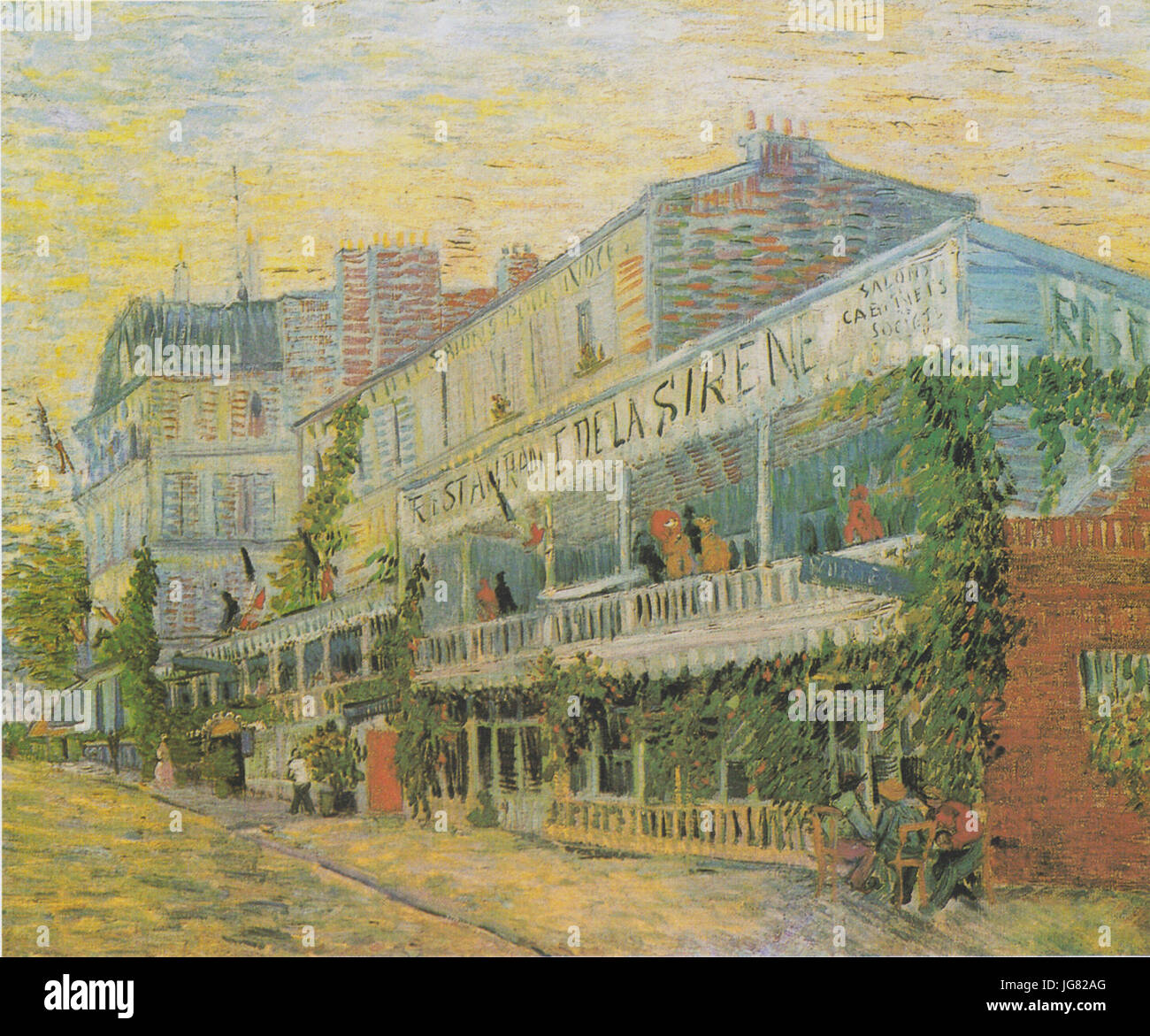 Van Gogh Das Restaurant de la Siréne in Asniéres Stock Photo Alamy