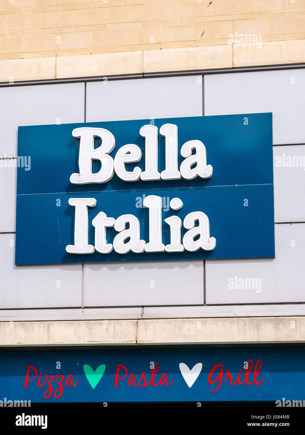 Bella Italia Restaurant Chain, The Oracle, Reading, Berkshire, England Stock Photo