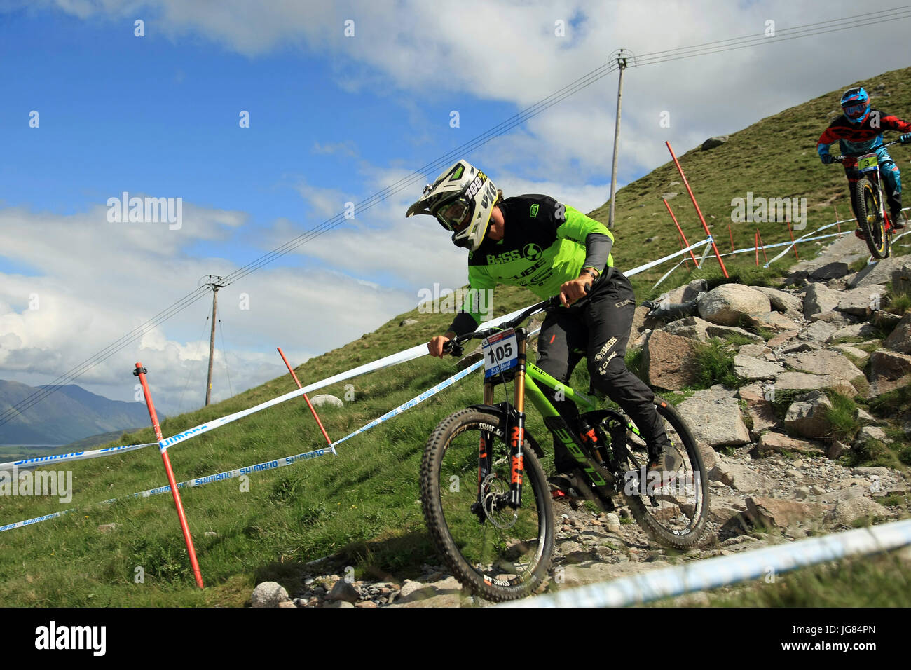 Fort William, Scotland. 4th June, 2017. Matthew Walker at the Mountain Bike Downhill World Cup