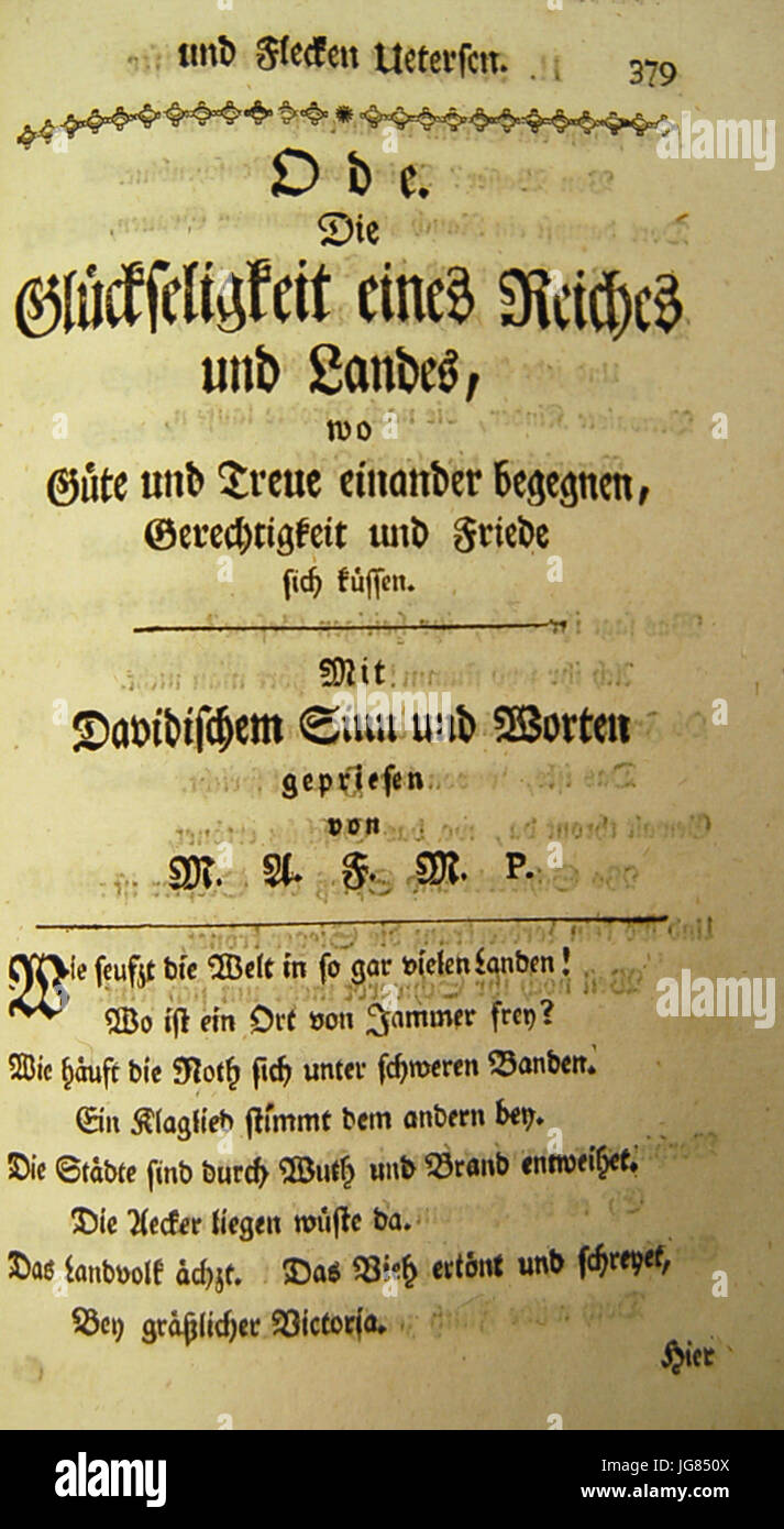 Vermischte historisch-politische Nachrichten in Briefen von einigen merkwürdigen Gegenden der Herzogthümer Schleßwig und Hollstein, ihrer natürlichen Geschichte und andern seltenen Alterthümer 0182 Stock Photo