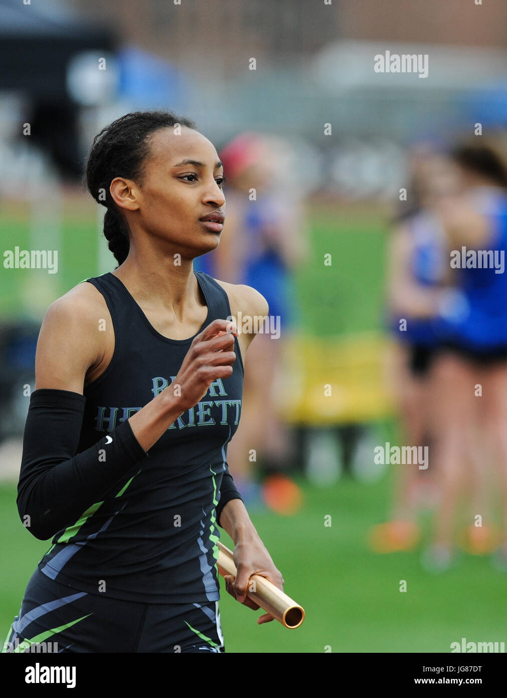 April 14, 2017: Sammy Watson at the Rush Henrietta Relay. Photo by Alan Schwartz/Cal Sport Media Stock Photo