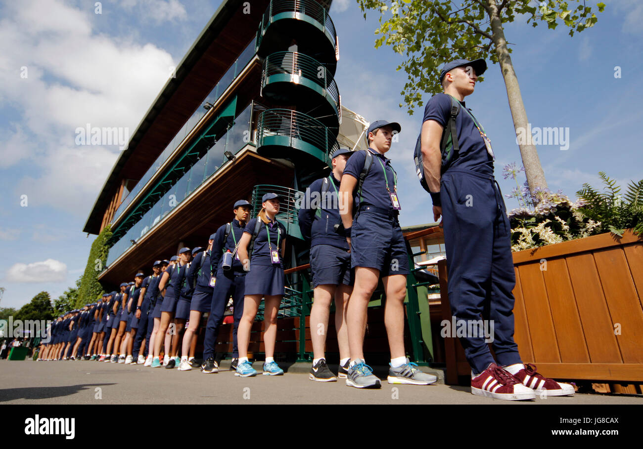 BALL BOYS , GIRLS, THE WIMBLEDON CHAMPIONSHIPS 2017, THE WIMBLEDON