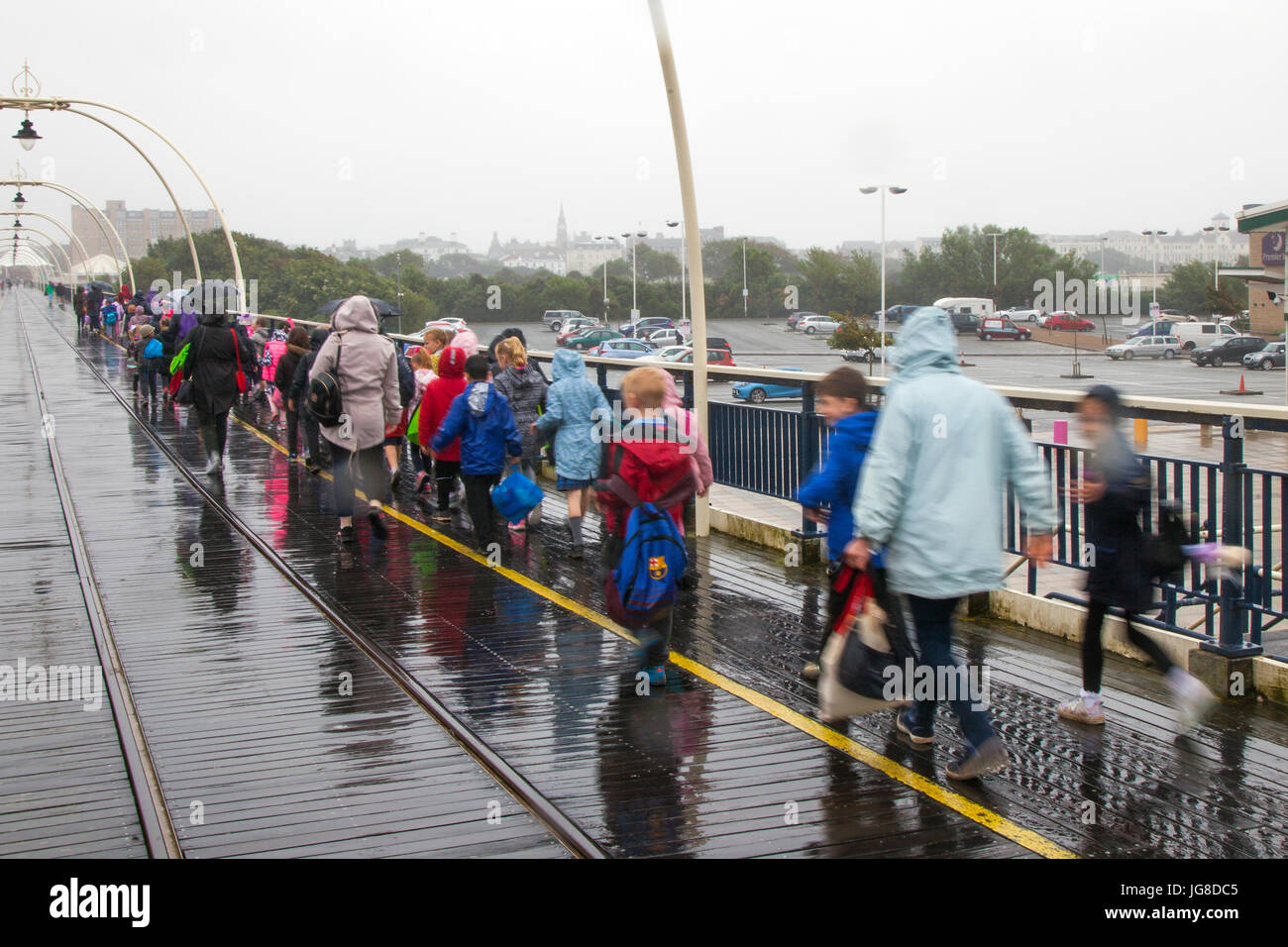 Uk Weather 4th July 2017 Heavy Rain Arrives At The Resort As School Children Enjoy A Day Out On Southport Pier School Trips From Wigan And Surrounding Uk Weather 4th July 2017 Heavy Rain Arrives At The Resort As School Children Enjoy A Day Out On Southport Pier School Trips From Wigan And Surrounding