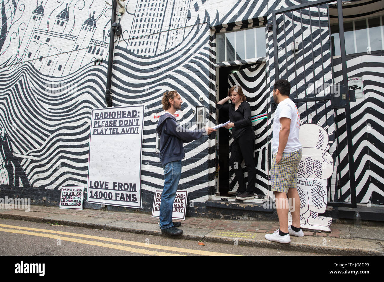 London, UK. 4th July, 2017. Activists from London Palestine Action ...