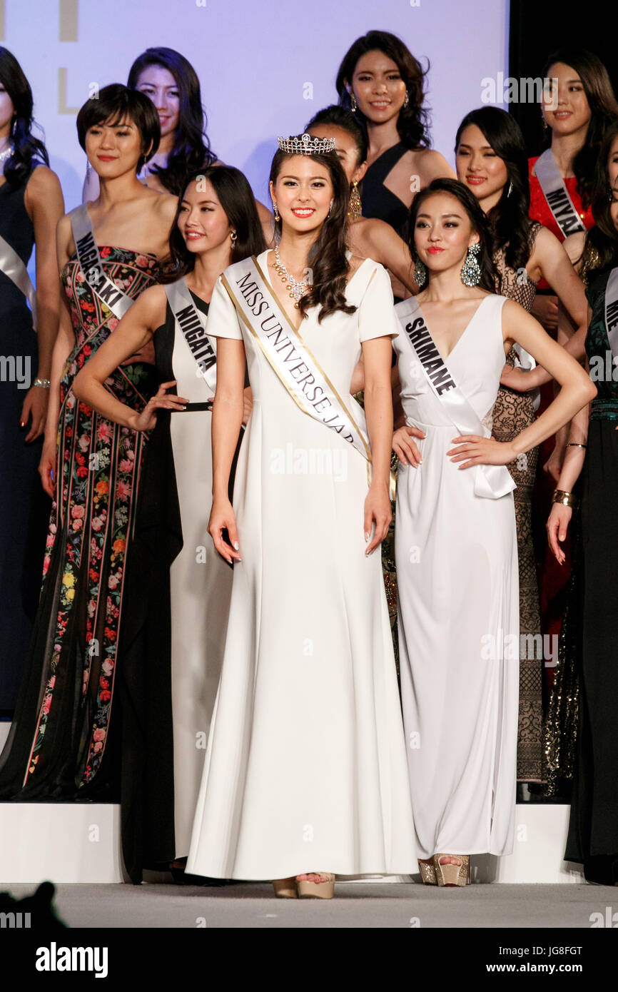 Miss Universe Japan 2017 winner Momoko Abe poses during the Miss