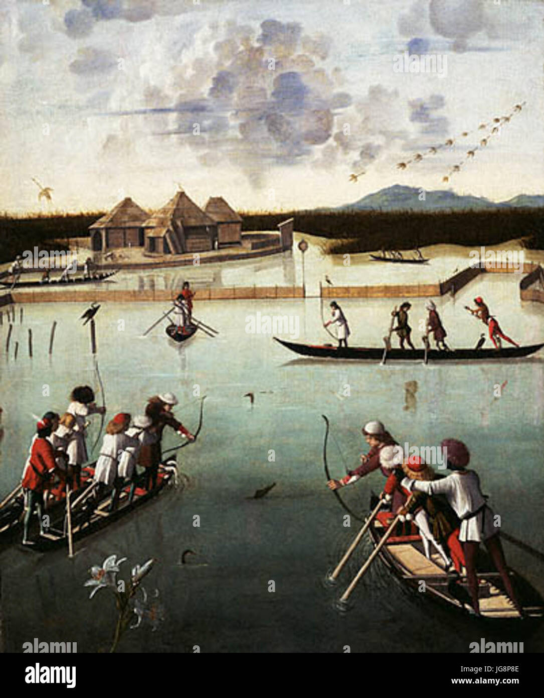 Vittore Carpaccio Caccia In Laguna 1490 1495 Ca Getty Museum Stock