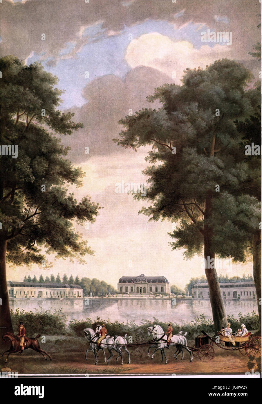 Wandgemälde von Schloss Benrath, Maler Antoine Charles Horace Vernet 1806 Stock Photo