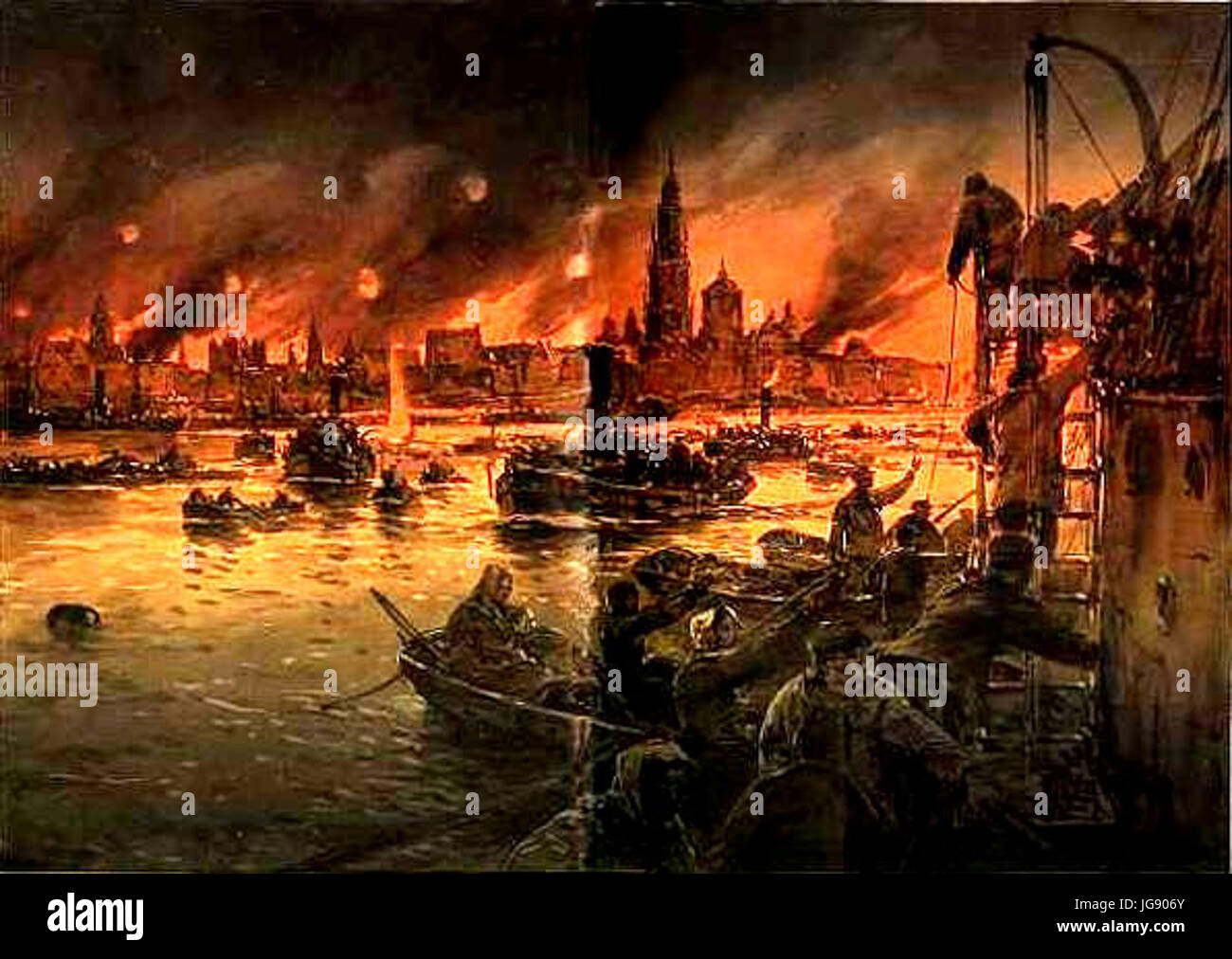 Willy Stöwer - Antwerpen 1914 Stock Photo