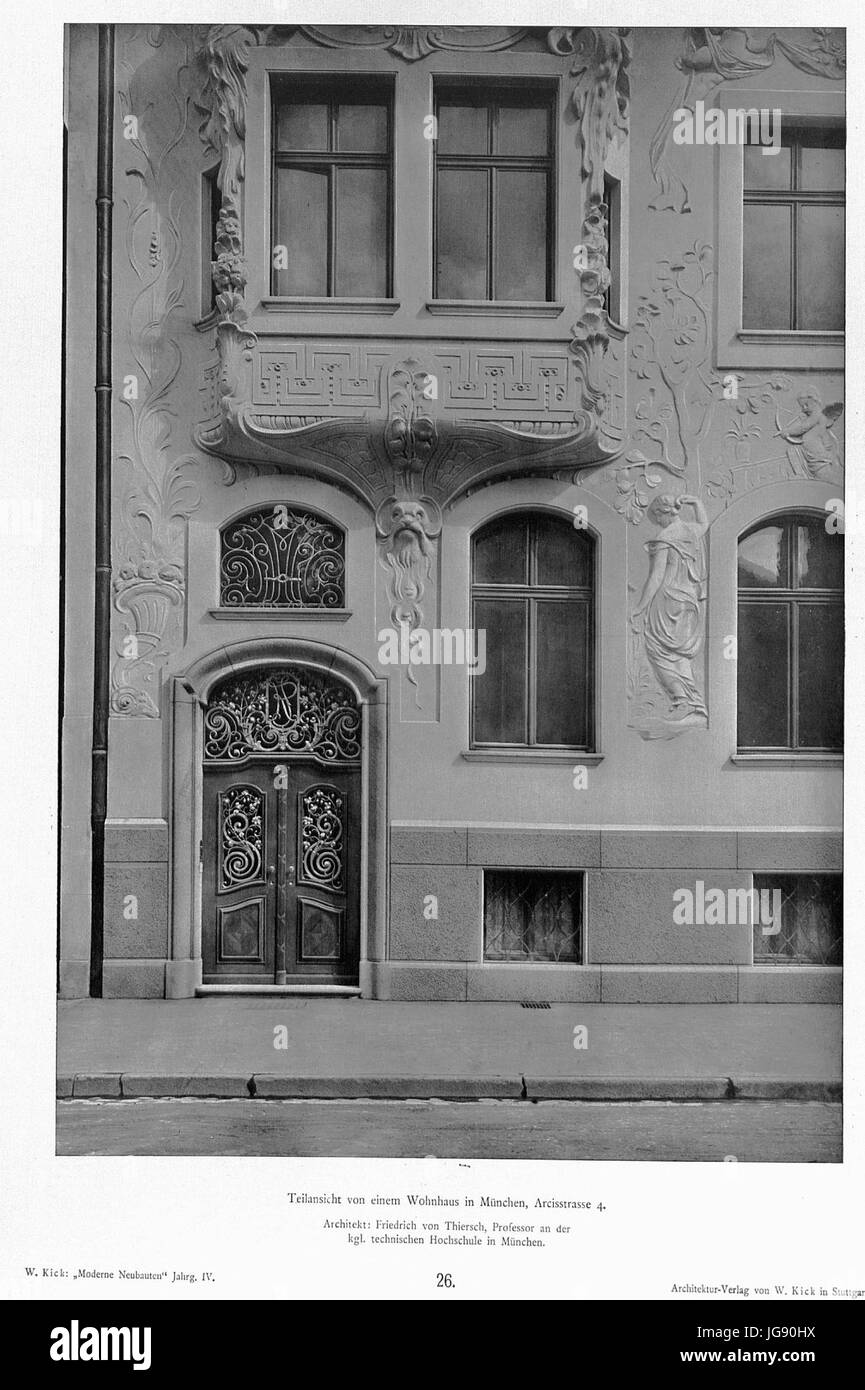 Wohnhaus in München Arcisstrasse 4 Architekt Friedrich von Thiersch ...