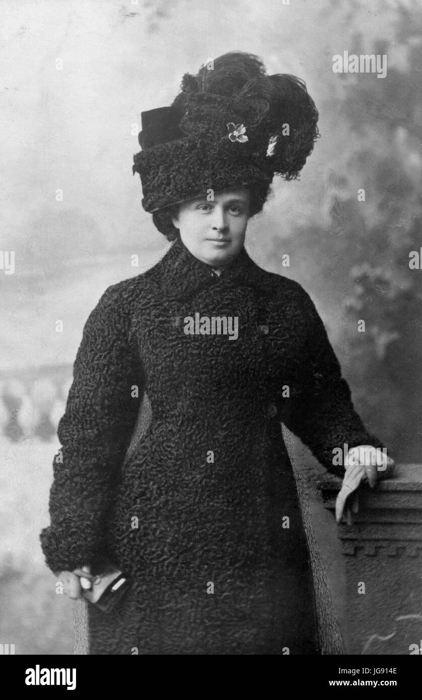 Woman in witer clothing from Grodno city - Russian empire - near 1900 AD Stock Photo
