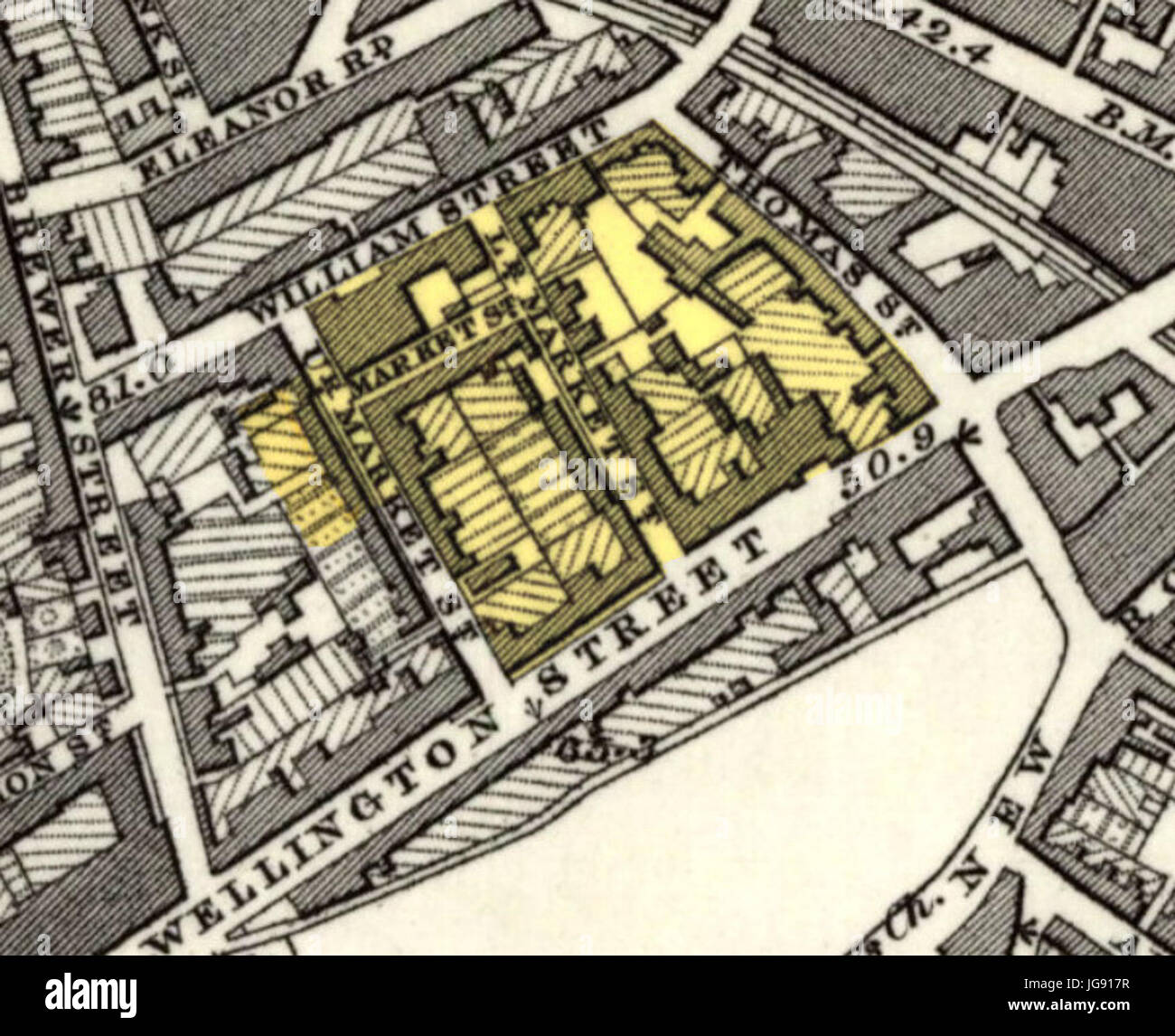 Woolwich map 1863-66 Bathway Quarter Stock Photo - Alamy