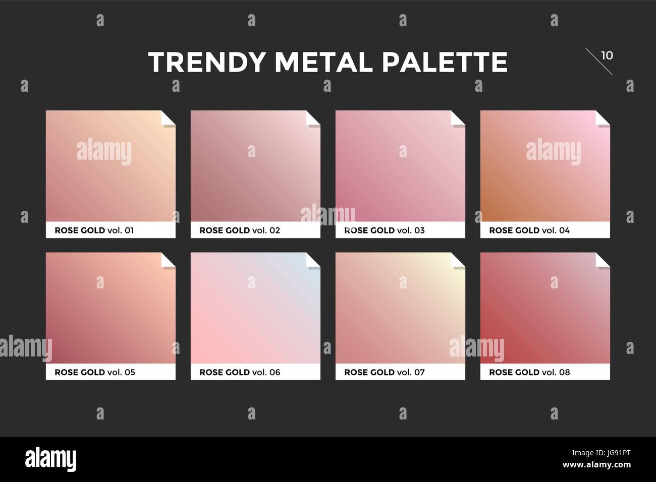 Rose gold gradient template, vector icon Stock Vector
