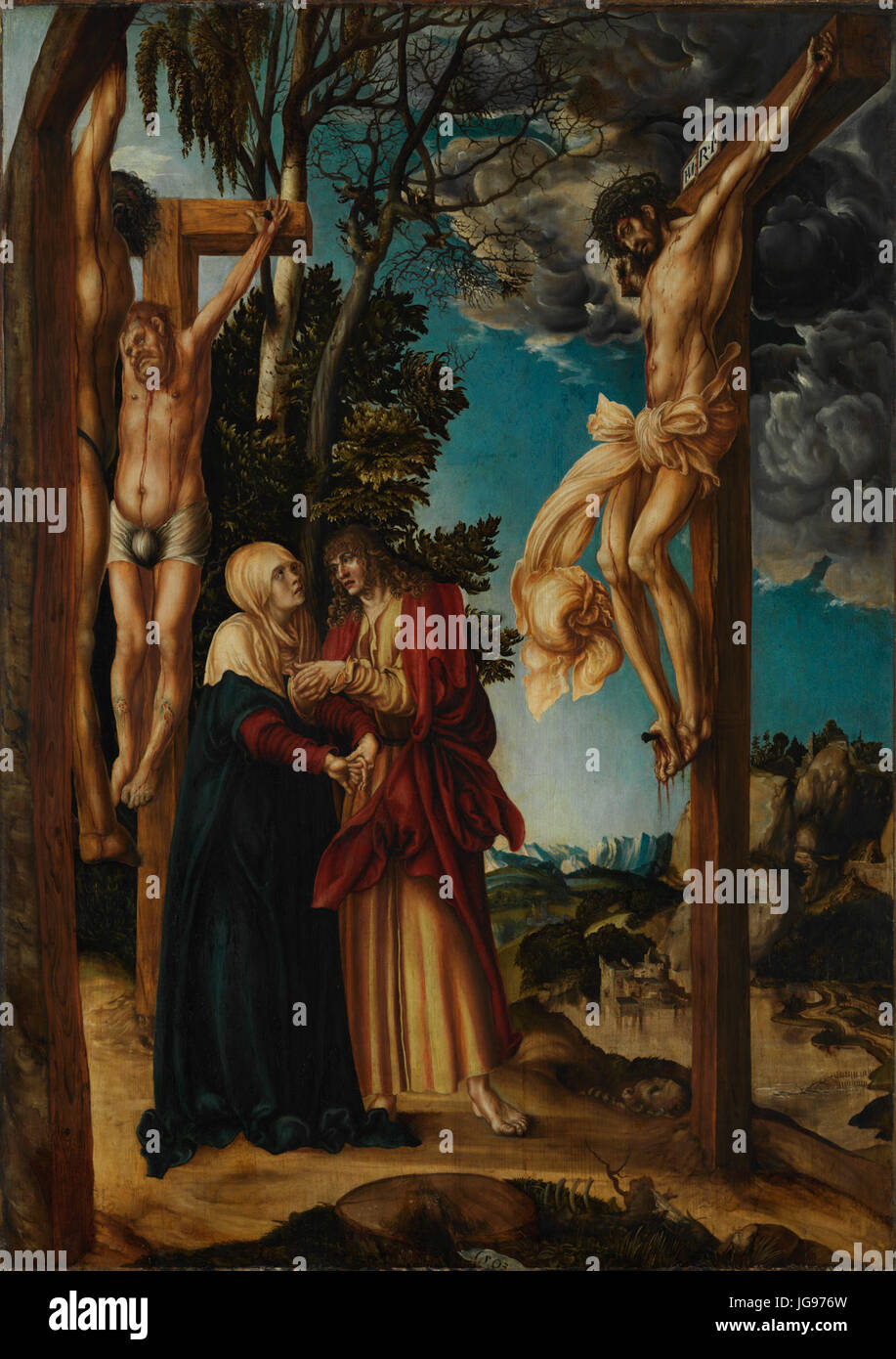 Lucas Cranach d.Ä. - Klage unter dem Kreuz (Alte Pinakothek) Stock Photo