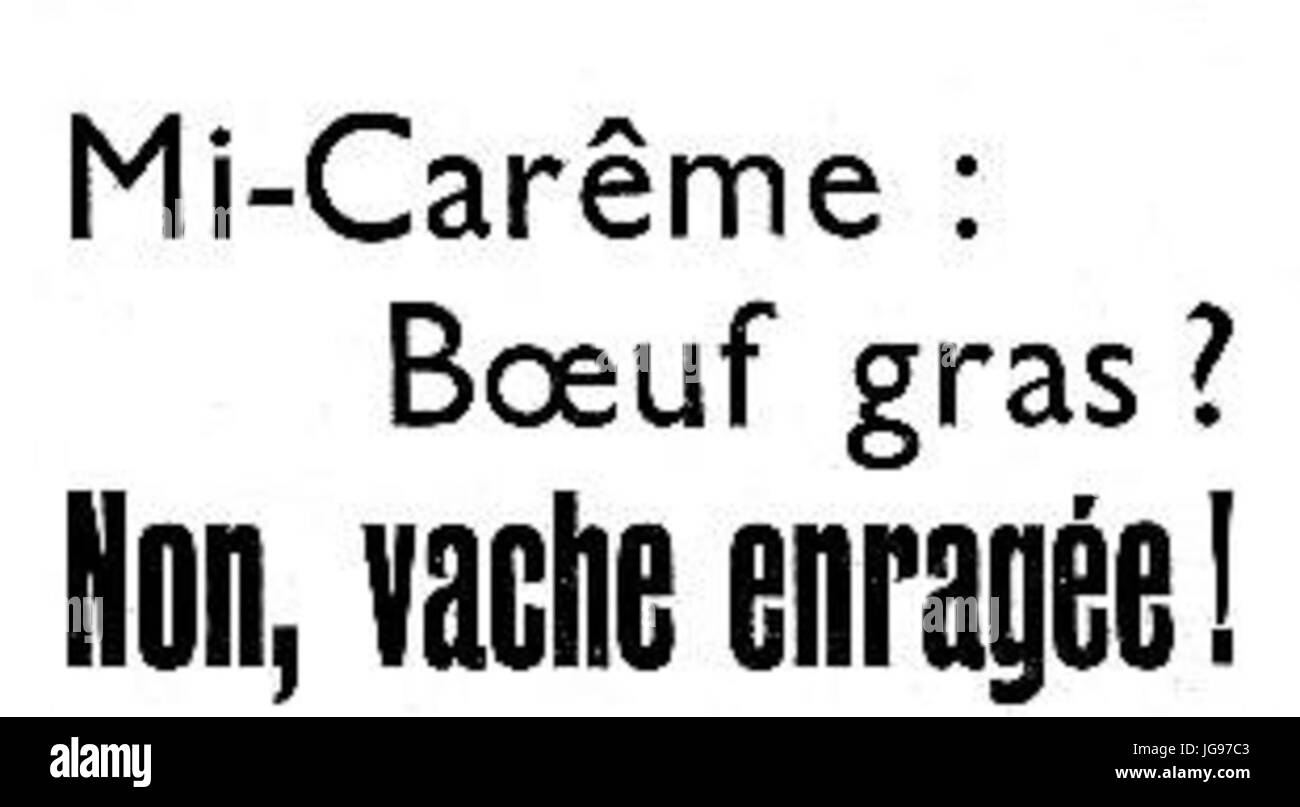 Mi-Carême 1935 - Humanité Stock Photo