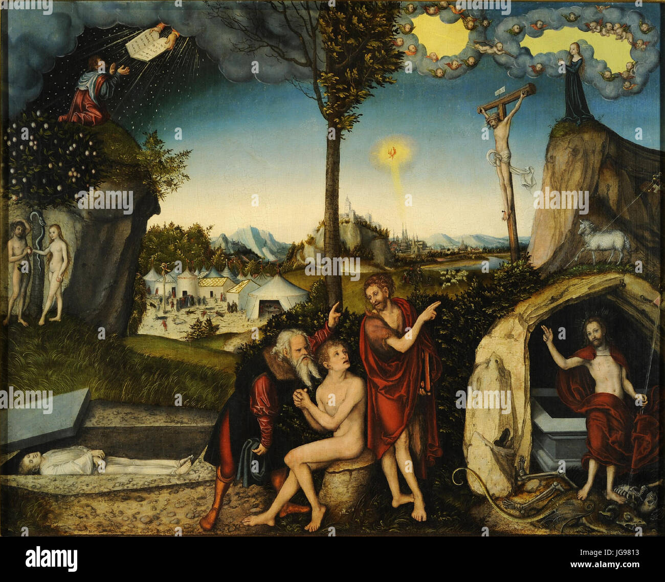 Lucas Cranach d.Ä. Sündenfall und Erlösung (Národní galerie v Praze