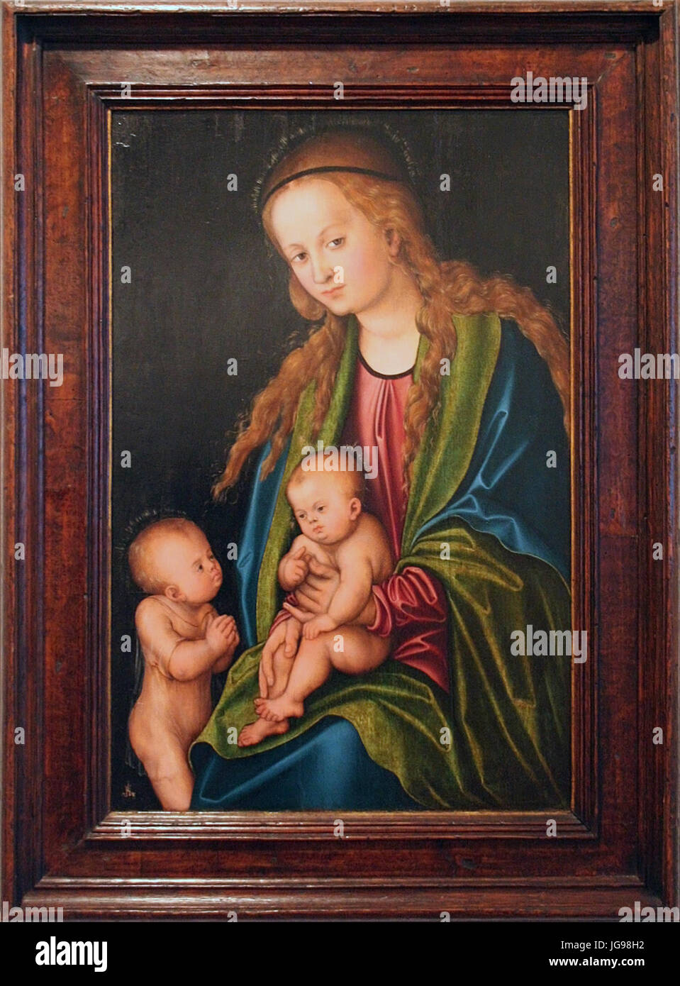 Lucas Cranach d. Ä. - Madonna met kind en Johannes de Doper Stock Photo ...