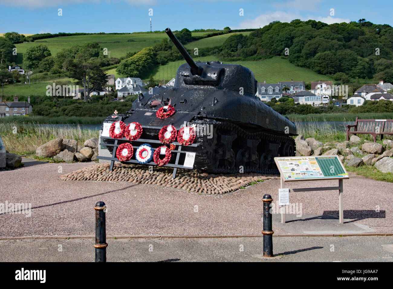 United States Sherman Tank Memorial to Exercise Tiger, Torcross