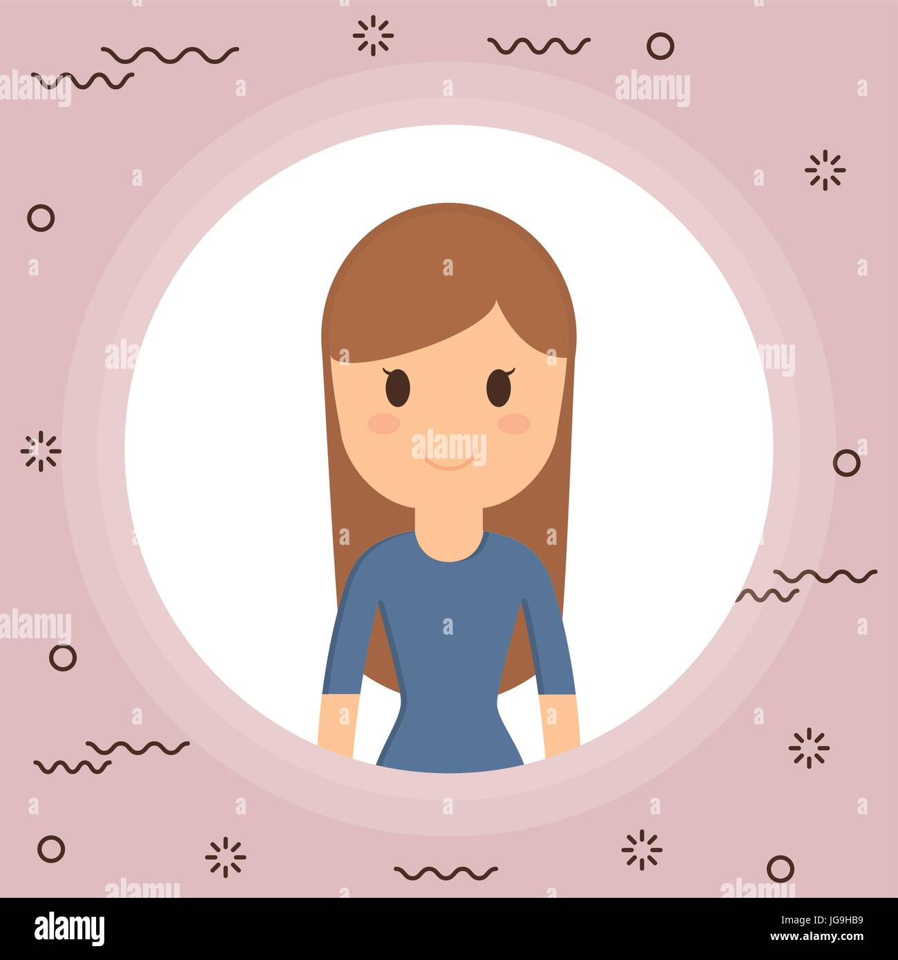 cartoon woman icon Stock Vector Image & Art - Alamy