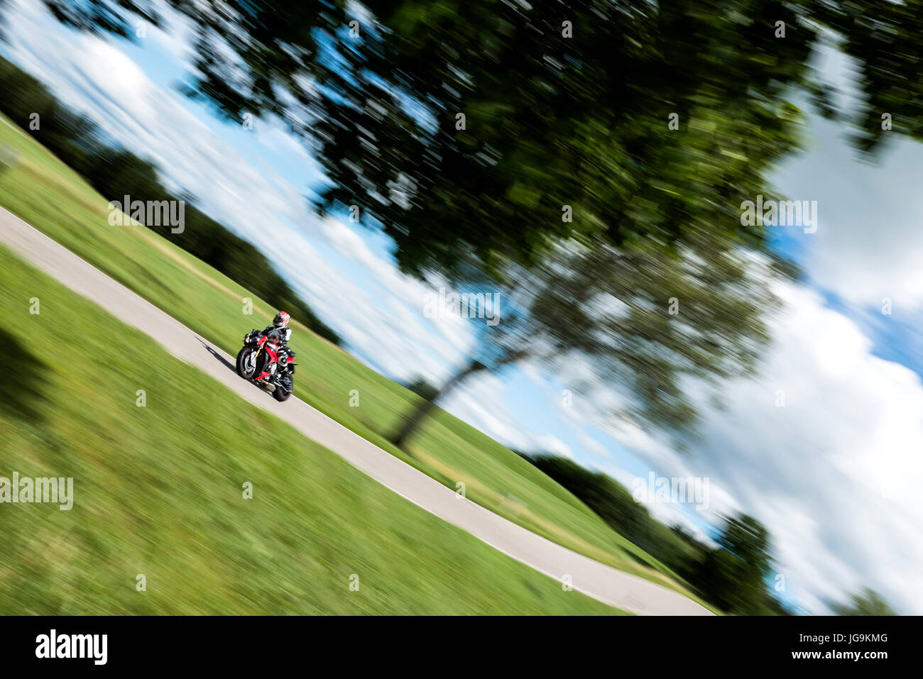 Motorcycle rider road landscape hi-res stock photography and images - Alamy