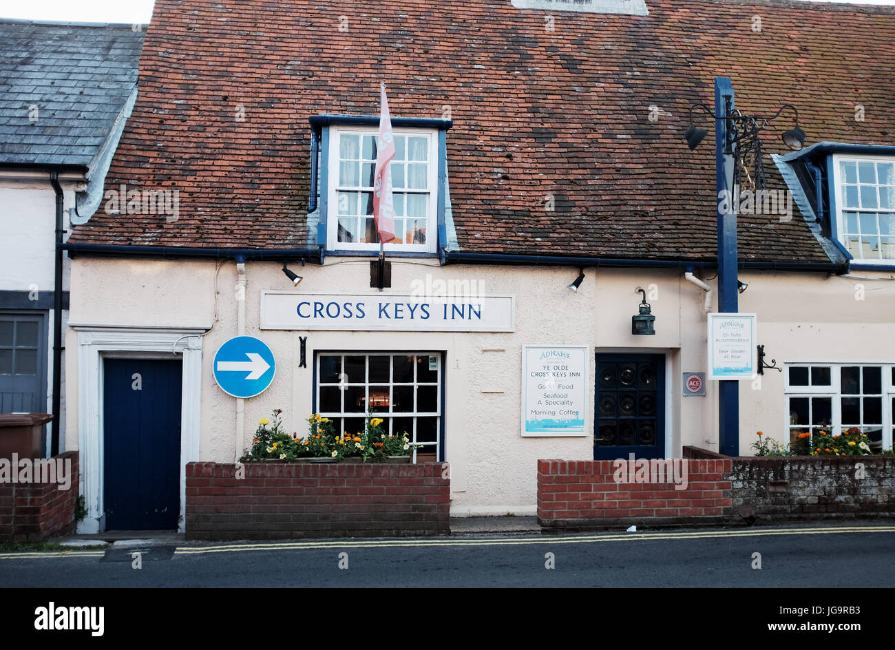 Aldeburgh Suffolk UK June 2017 - The Cross Keys Inn Stock Photo