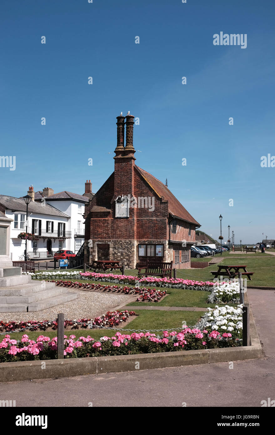 Aldeburgh Suffolk UK June 2017 - Moot Hall Photograph taken by Simon Dack Stock Photo