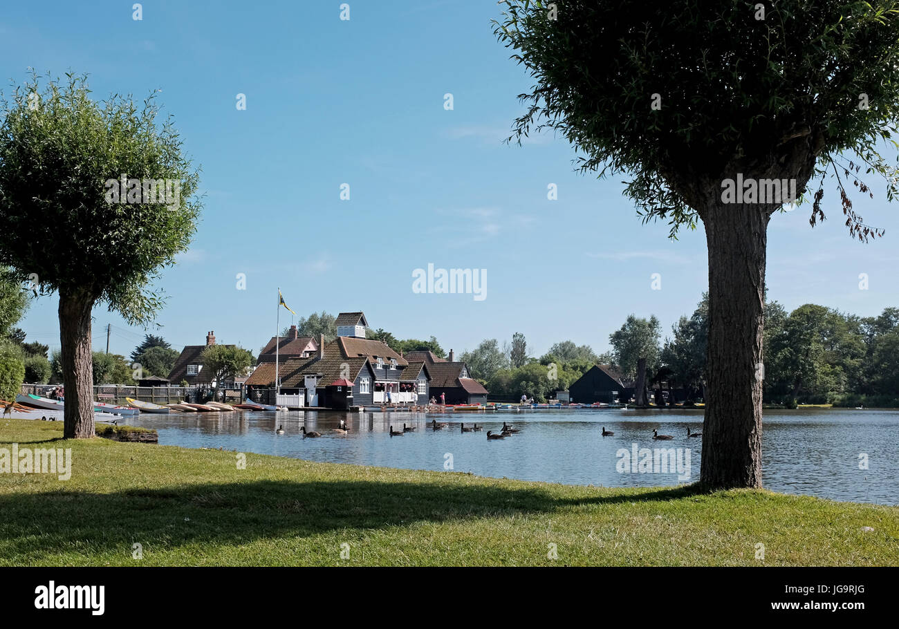 Thorpeness Suffolk UK June 2017 - Thorpeness Meare boating lake Stock Photo