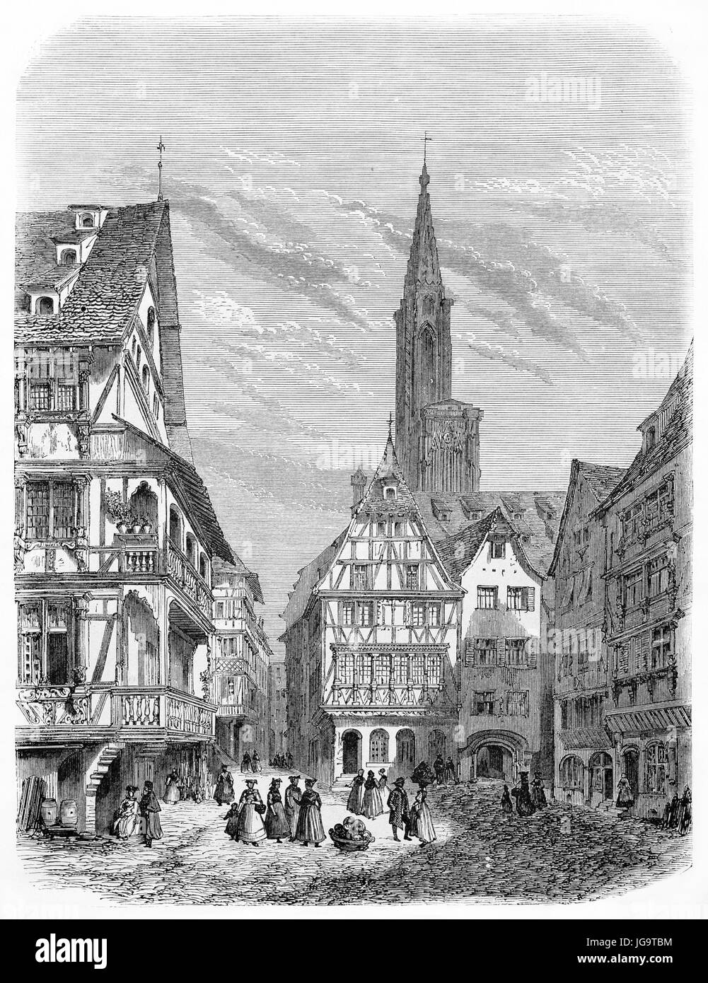 Strasbourg old town Black and White Stock Photos & Images - Alamy