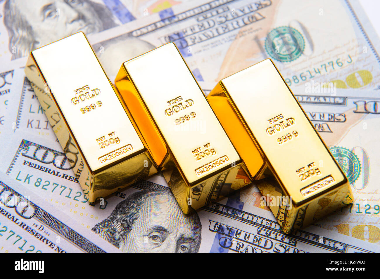 Gold Bar With American Hundred Dollar Bills Stock Photo Alamy one-million-dollars-100-x-10k-stacks-new-or-old-style-available