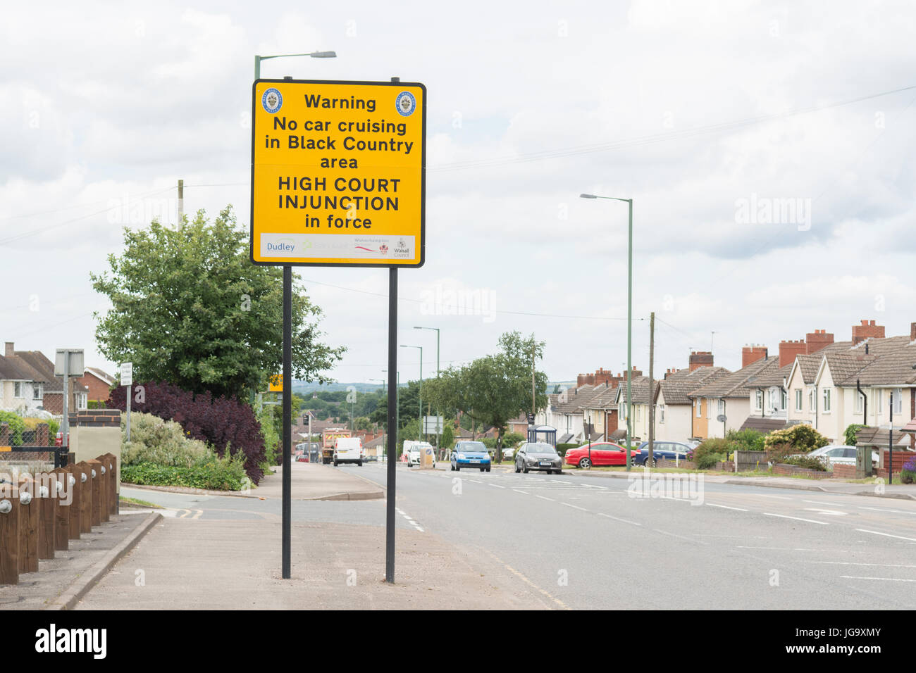 Car cruising ban sign, Brownhills, Walsall, England, UK Stock Photo Alamy
