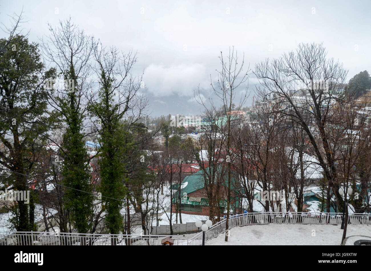 Murree City in Winter near Islamabad, Pakistan Stock Photo