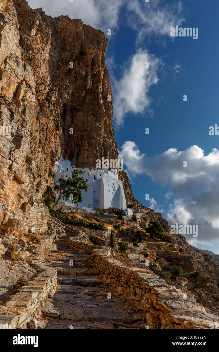 Hozoviotissa Monastery Amorgos Island Greece Stock Photo