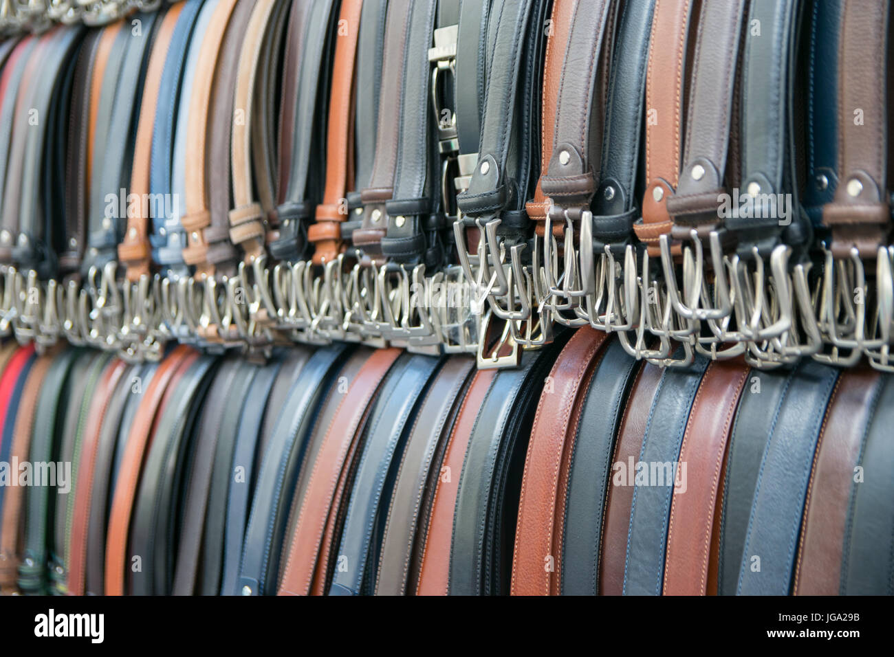 Florence market belt leather hi-res stock photography and images - Alamy