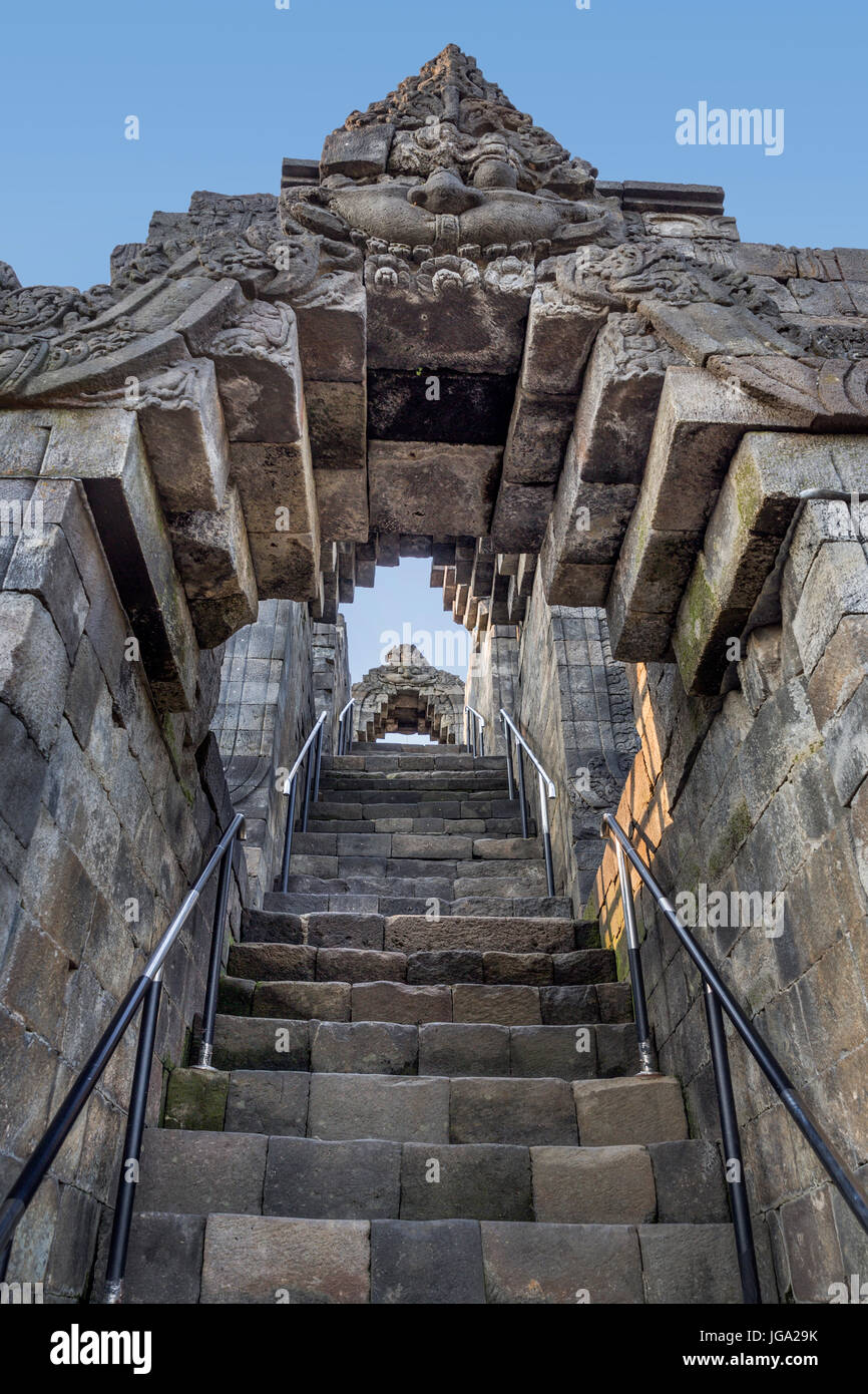 Borobudur temple, Jogjakarta, Java Island Indonesia Stock Photo