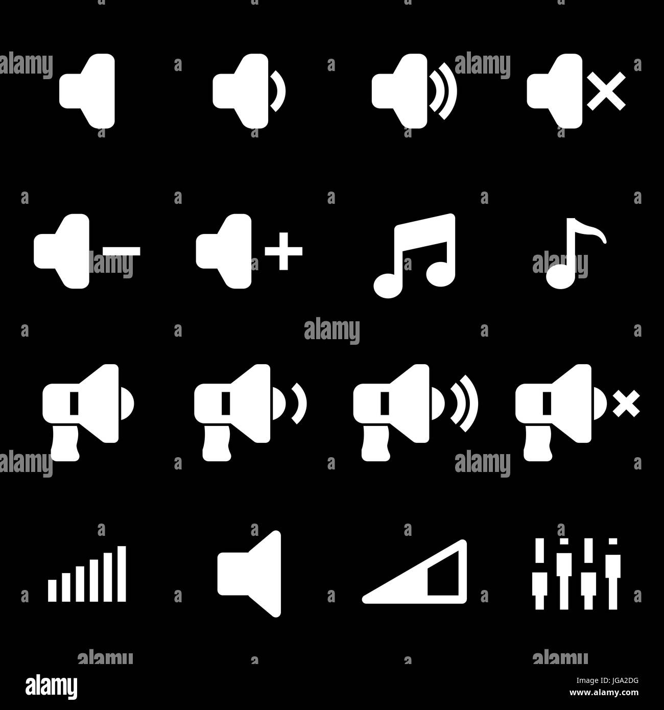 Vector white speaker icons set Stock Vector Image & Art Alamy