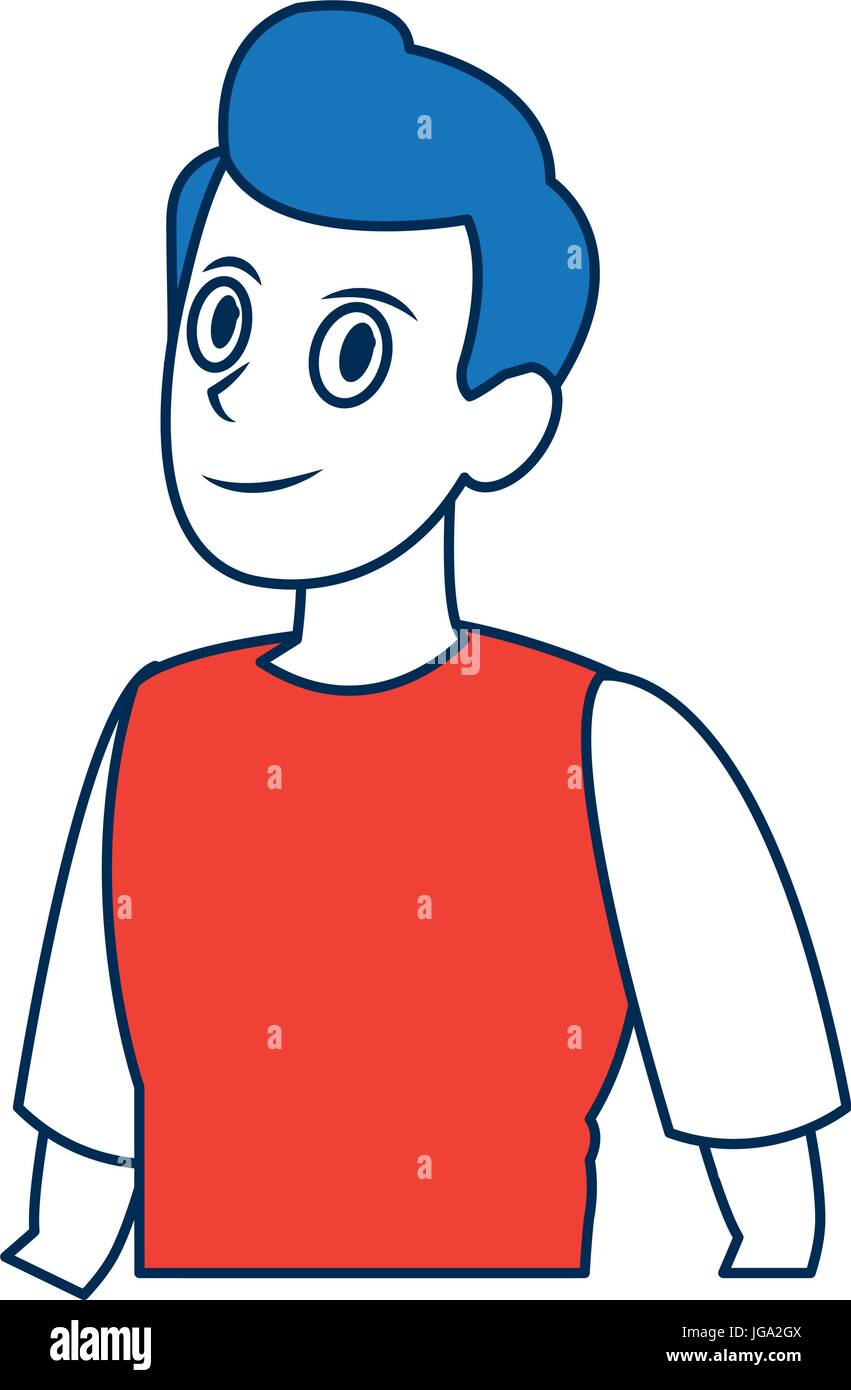 Boy in orange shirt Stock Vector Images - Alamy