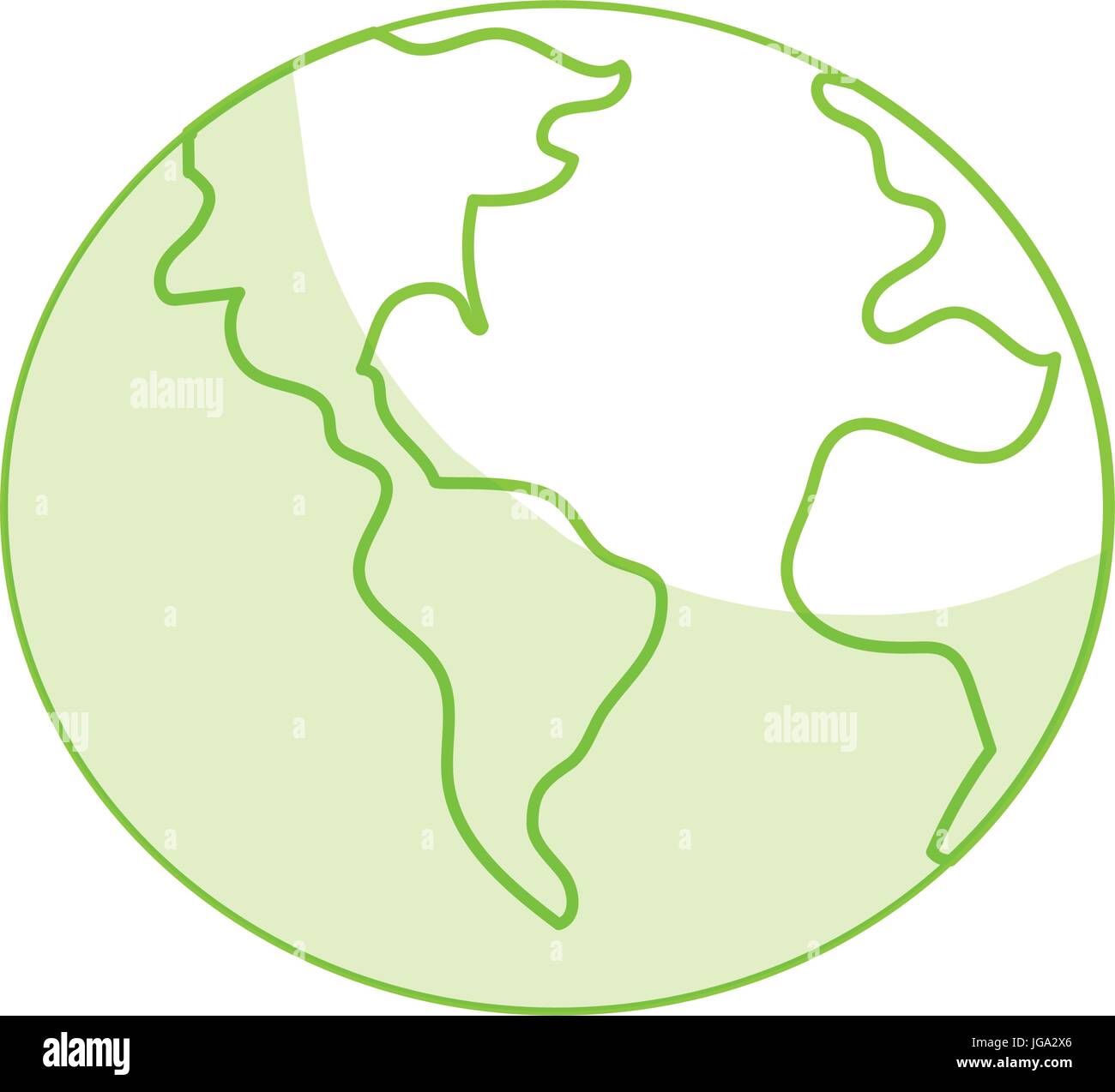 silhouette global earth plenet with geography ubication Stock Vector ...