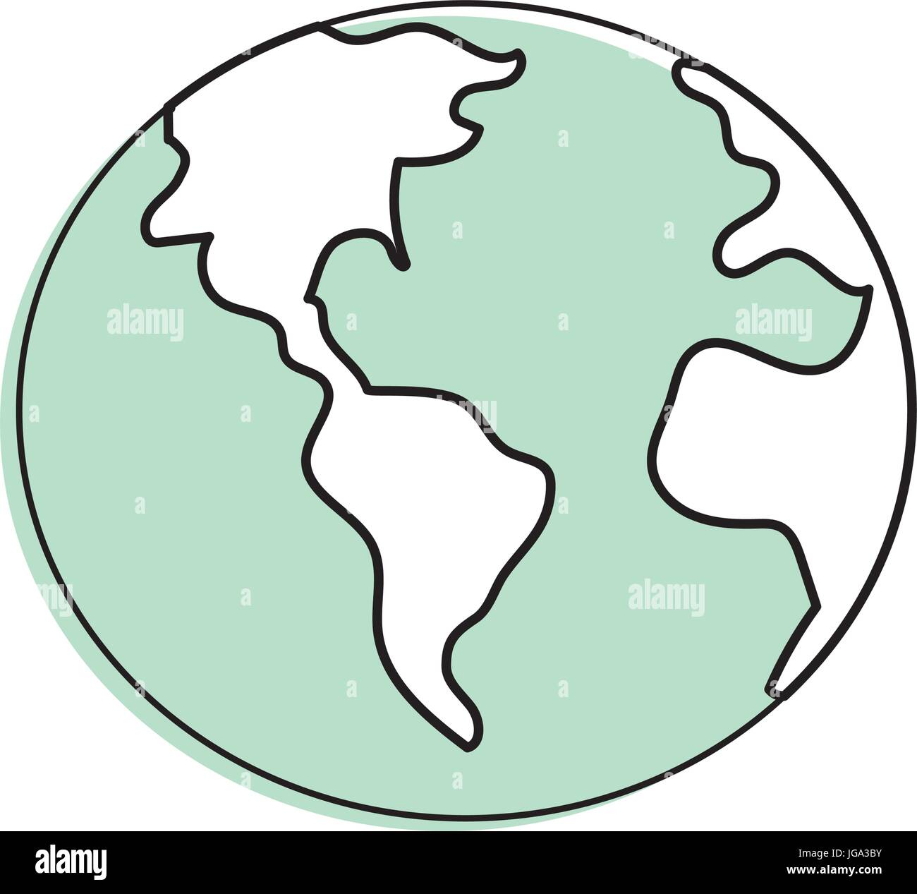 global earth plenet with geography ubication Stock Vector Image & Art ...