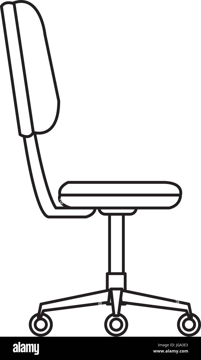 office chair comfort seat wheel furniture Stock Vector Image & Art - Alamy
